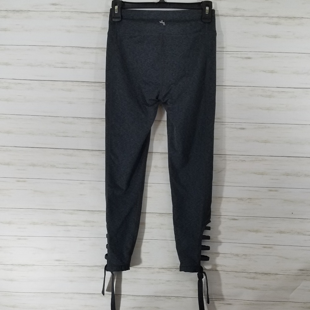 Joy Lab Leggings Strappy Cutout Tie Ankle Gray S - Picture 4 of 8